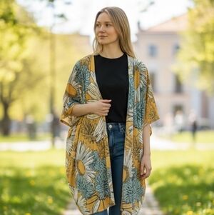 Floral Kimono Cardigan Wrap